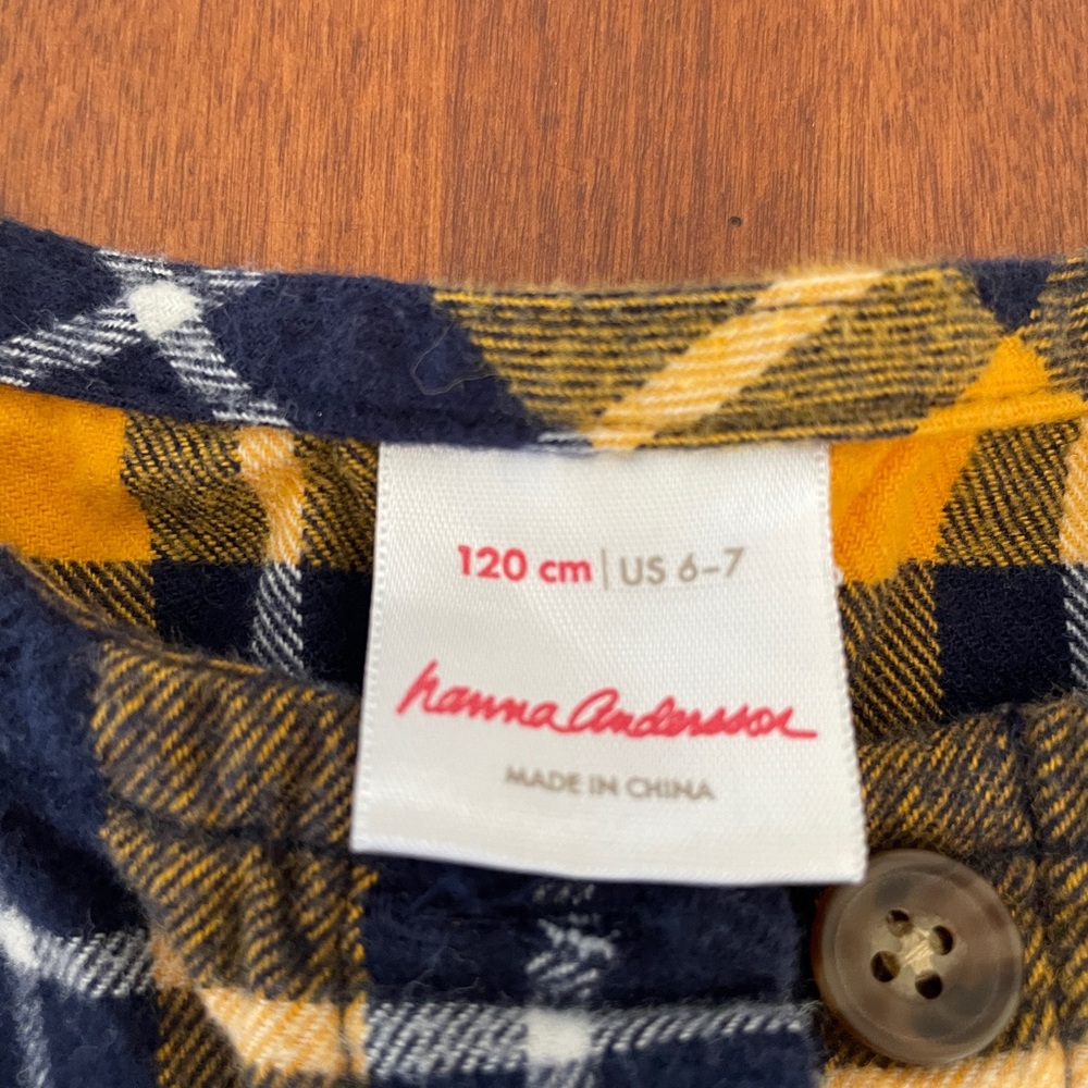 Hanna Andersson Plaid Shirt 6-7 T